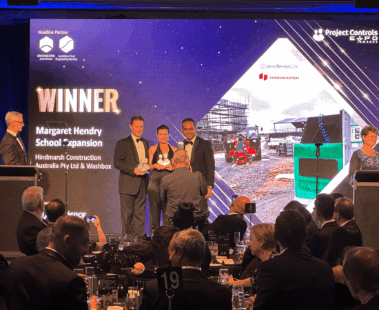 Hindmarsh & Washbox win ‘Asia-Pacific Project Controls SUSTAINABILITY Project of the Year’ – sponsored by Prescience Technology